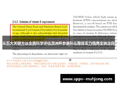 从五大关键方法全面科学评估澳洲杯参赛队伍整体实力格局全貌走向